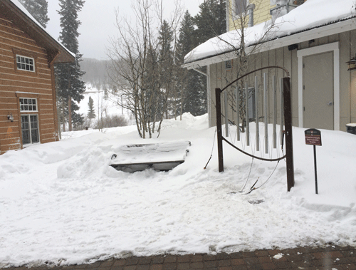  Tuyết rơi dày khiến nhiều khu dân cư như bị đóng băng, người dân không dám ra ngoài, trường học đóng cửa. 