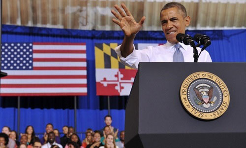 Tổng thống Barack Obama đề nghị miễn giảm học phí cho bậc học tại Cao đẳng cộng đồng - Ảnh: AFP