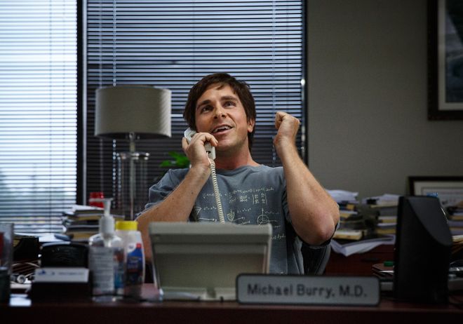 In this image released by Paramount Pictures, Christian Bale appears in a scene from "The Big Short." The movie opens in U.S. theaters on Dec. 23, 2015. (Jaap Buitendijk/Paramount Pictures via AP) ORG XMIT: CAET540
