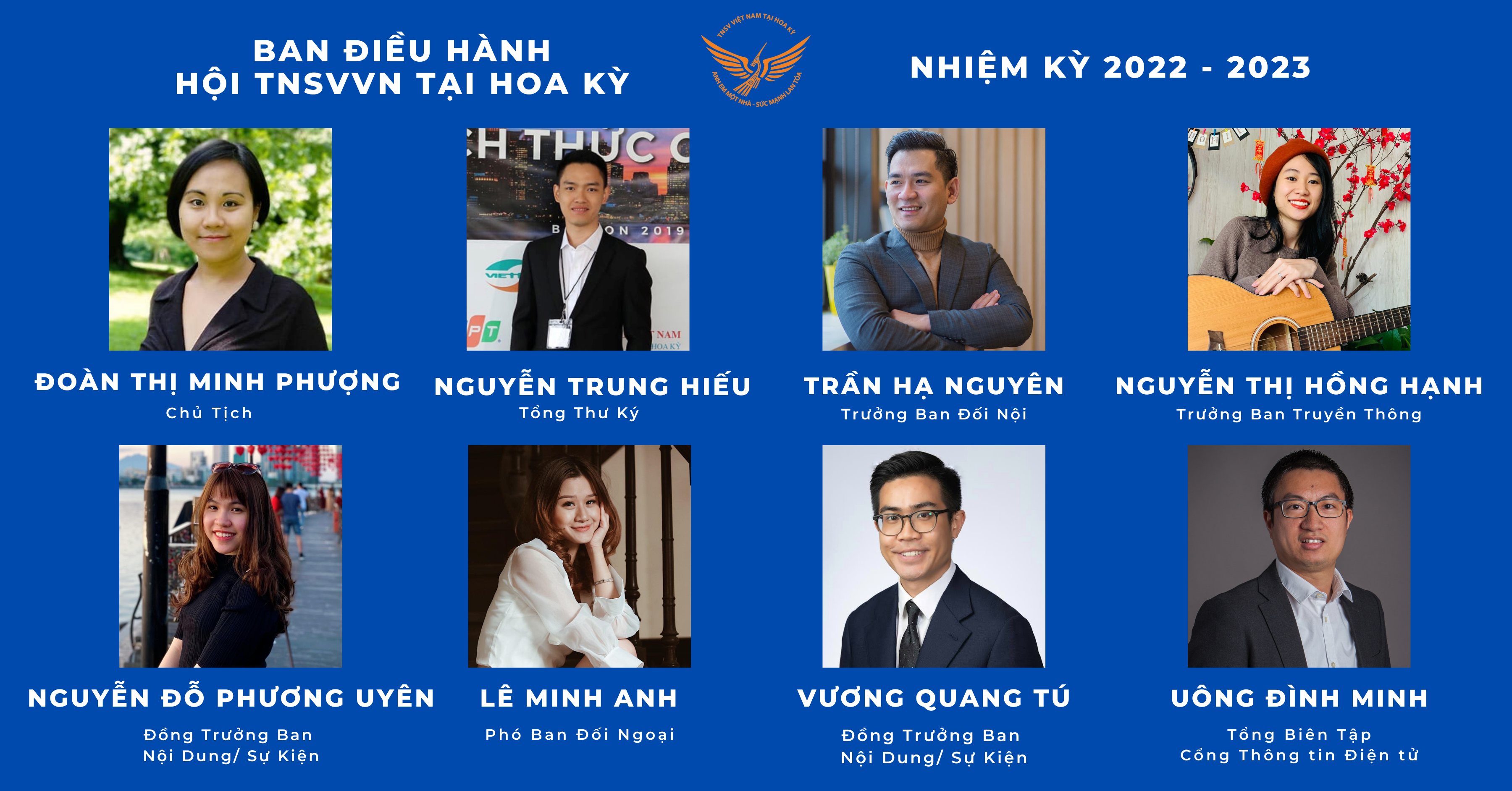 Giới thiệu: Ban điều hành Hội Thanh niên Sinh viên Việt Nam tại Hoa Kỳ nhiệm kỳ 2022 – 2023
